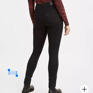 Levi’s 721 high rise skinny black jeans 28